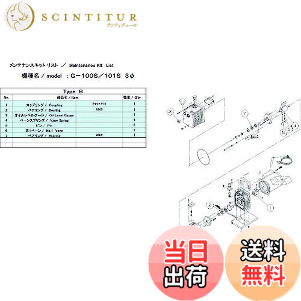 【貨物輸送無料】ULVAC G-100S/101S用検査と修理一揃いの道具B 3Φ G-101S