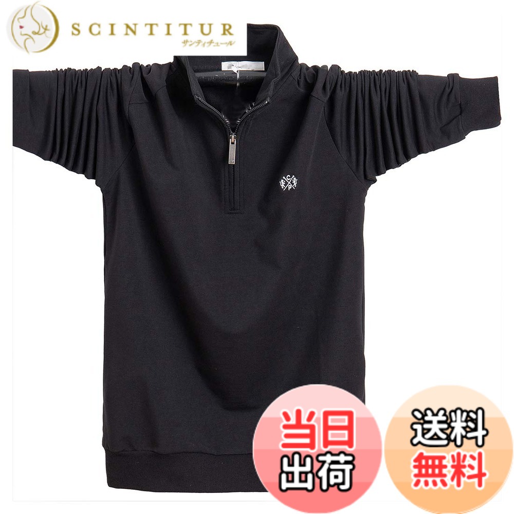 【送料無料】[YIGAR] メンズポロシャツ 半袖 長袖 Tシャツ メンズゴルフシャツ 大きいサイズ カジュアル シンプル 襟付き ファッション スポーツ かっこいい 部屋着 快適 吸汗速乾 夏 多色選択 M~6XL 8899 色：ブラック-1、サイズ：2XL 4,382円