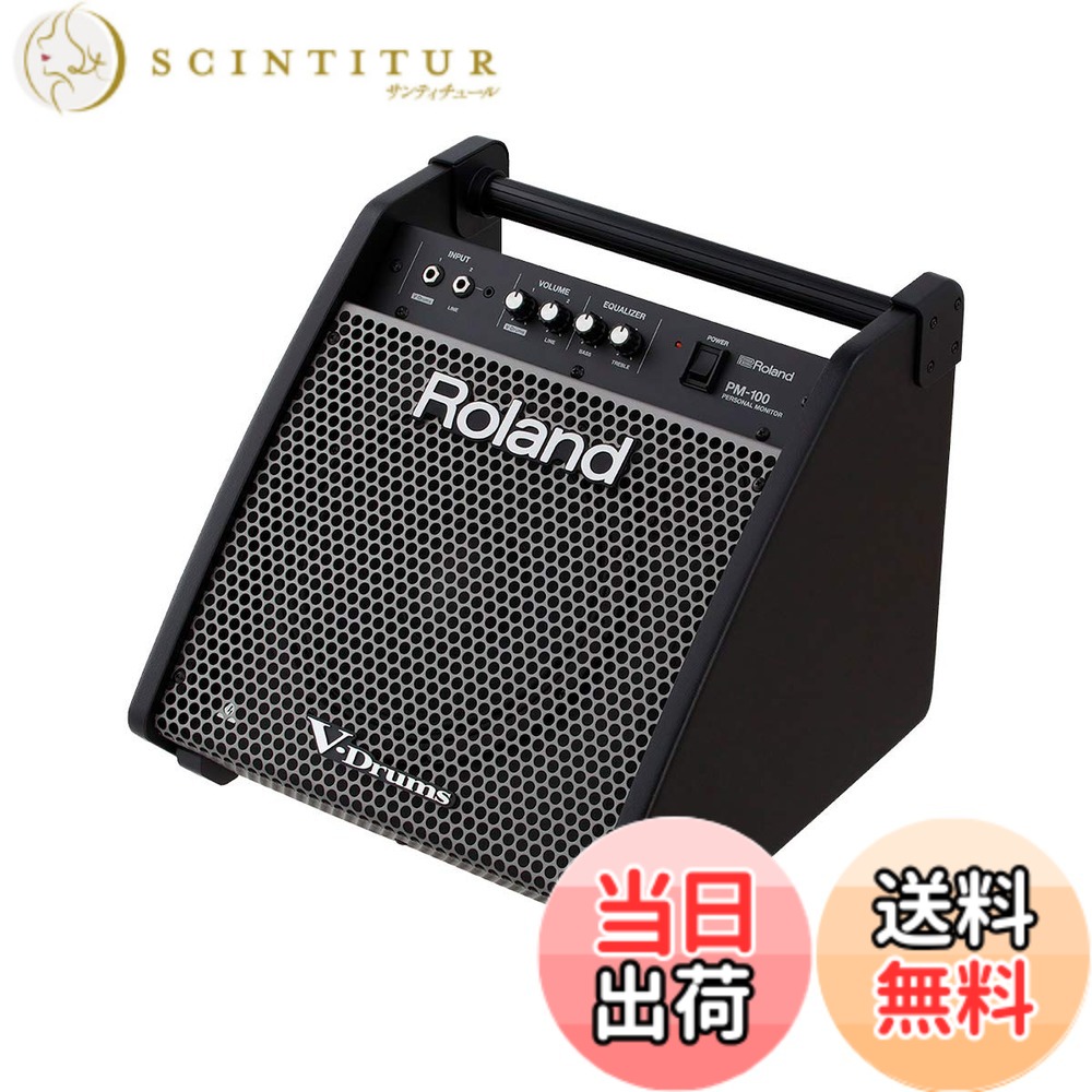 【送料無料】Roland ローランド パーソナルモニター PM-100 モニタースピーカー 最大出力80W コンパクト V-Drums｜サンティチュール