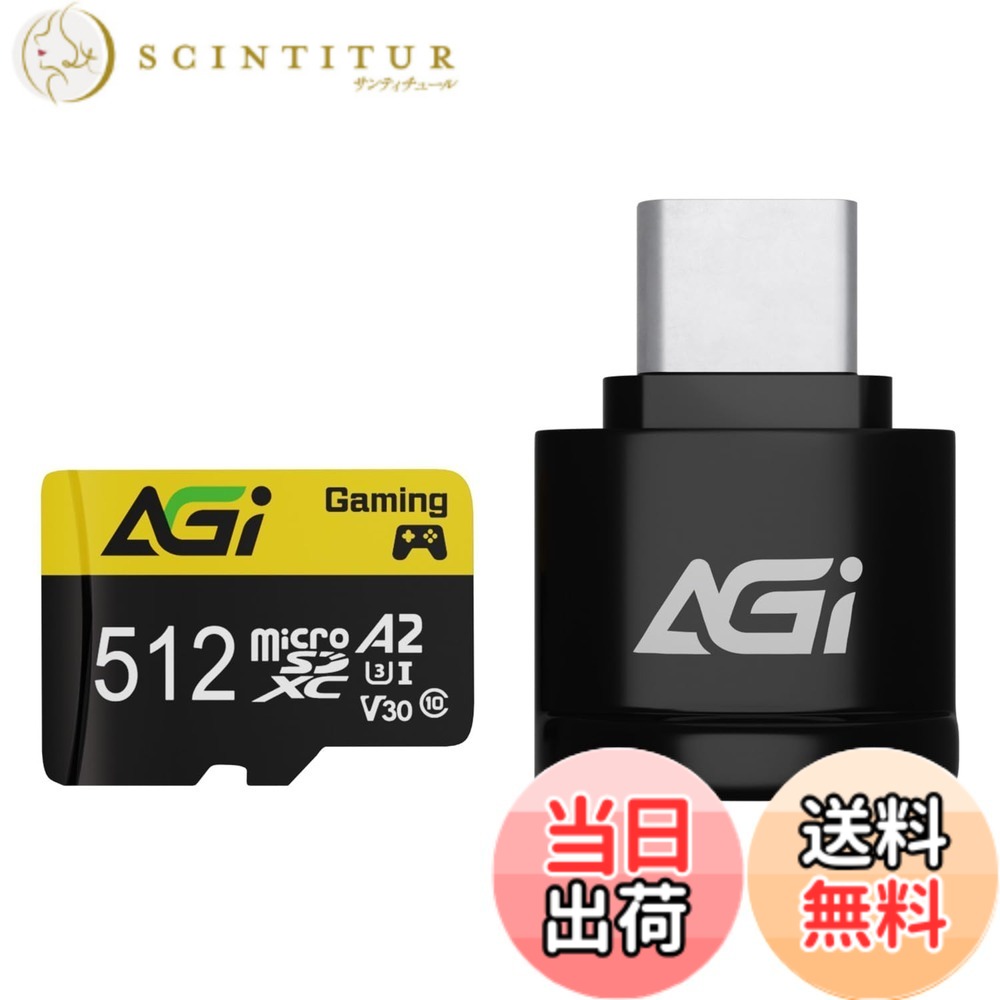 【貨物輸送無料】AGI TF138 Micro SDXC歌留多 大きさ：512GB