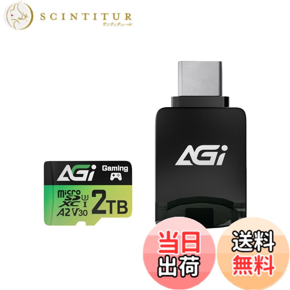 【貨物輸送無料】AGI TF138 Micro SDXC歌留多 色：緑であること、大きさ：2結核症
