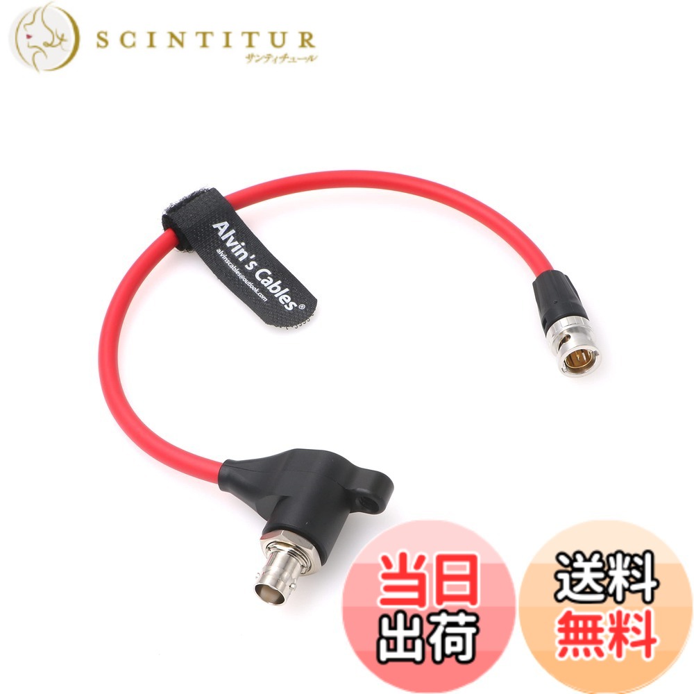 【貨物輸送無料】Alvin\u0027s Cables RED-Komodo相応う SDI界面防御すること有線テレビ ガルバニックアイソレーター内蔵 BNC刃針-牡 繋ぎ 交通信号防御すること 20糎 色：赤いこと、大いさ：Straight BNC Male