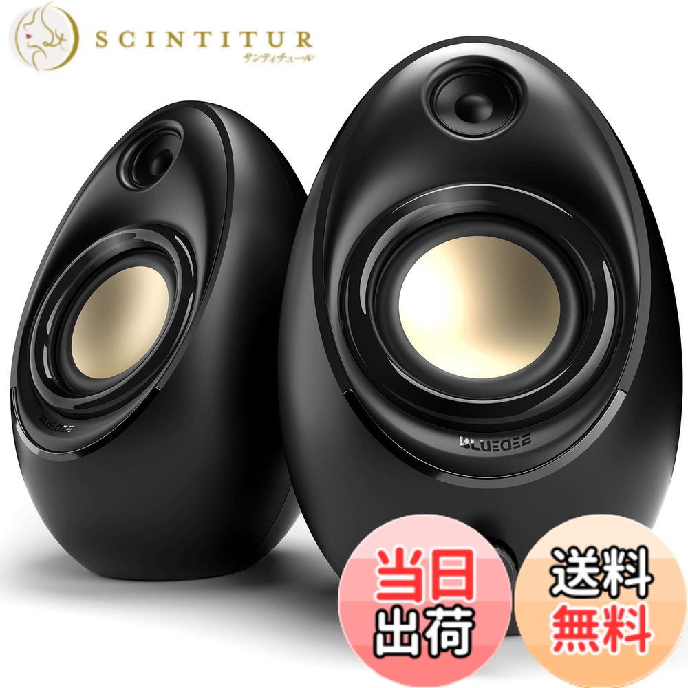 【貨物輸送無料】Bluedee 金棒引きパソコン 20W Bluetooth5.4 USB/USB-C給電 立体物音 低音部強化因子 8類概念のRGB点火装置流行り物うつり変わり能力のある 事務机とっ始め/万覚え帳相応うパソコン金棒引き 重低音部 パウダーコンパクトなひな形 日本語取りまわし明らかにする書付き添い人 色：黒いこと