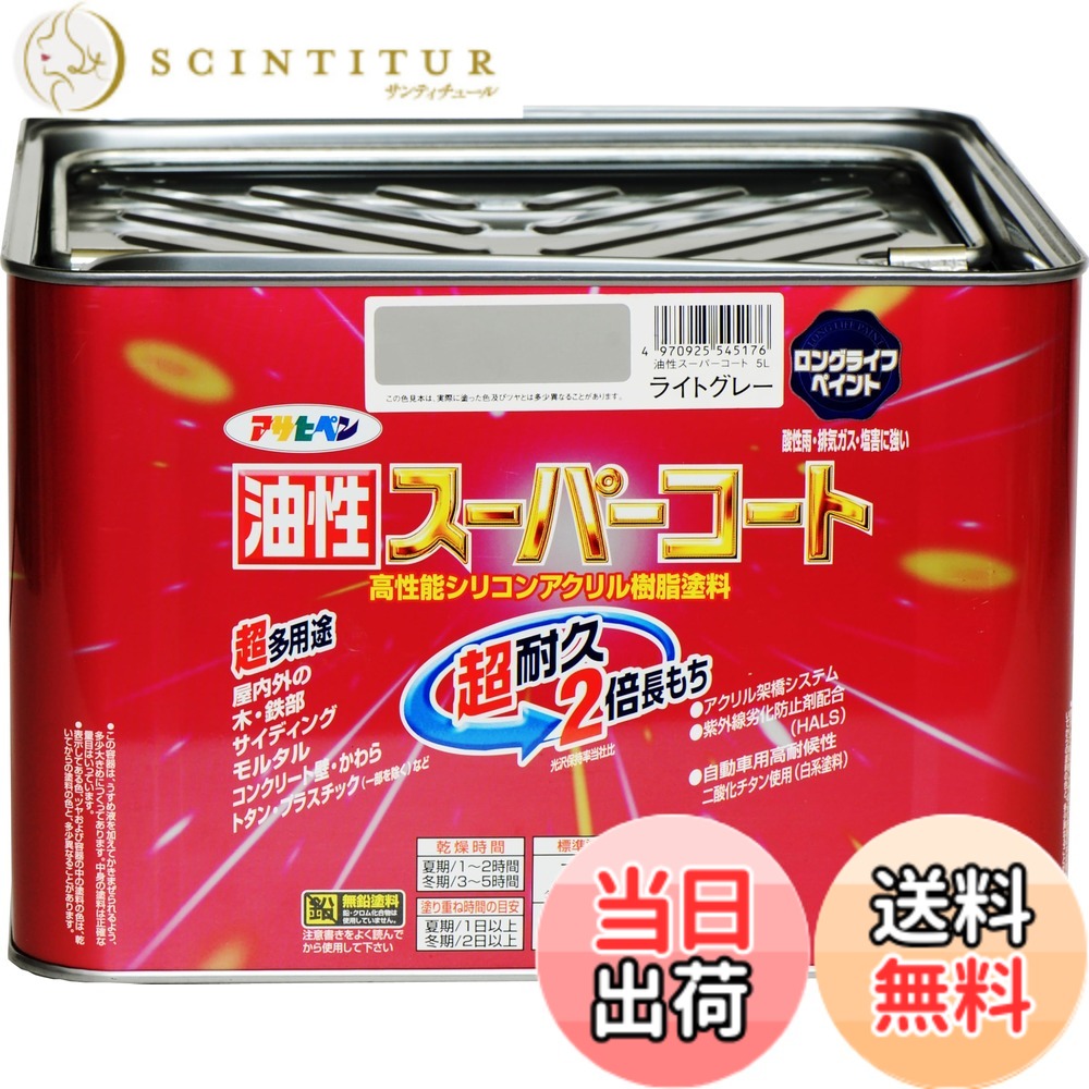 【貨物輸送無料】アサヒペン 色：点火装置薄墨色、大きさ：5L