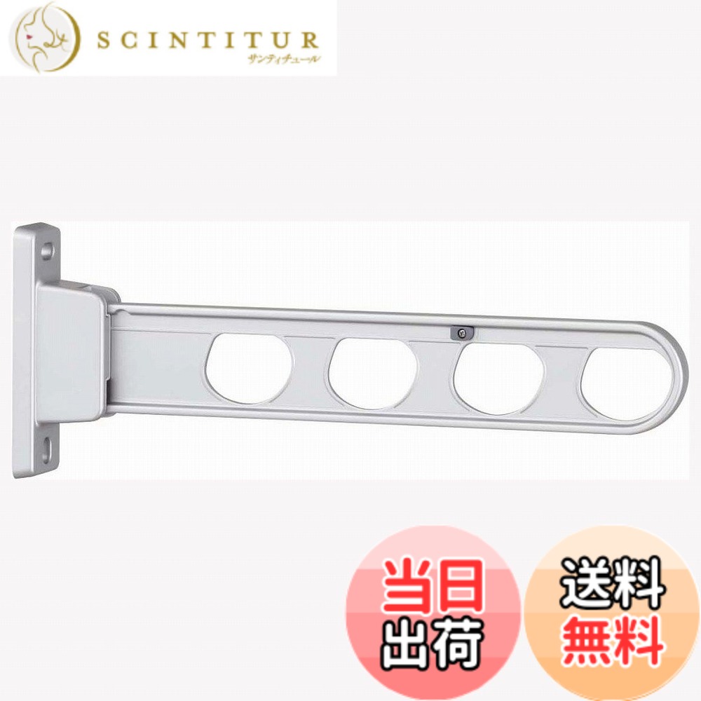 【貨物輸送無料】三角江技研 腰壁用物干し 1本/ ホスクリーン 物干鉄器 ホスクリーン 2本組 色：しろがね色、大きさ：450粍