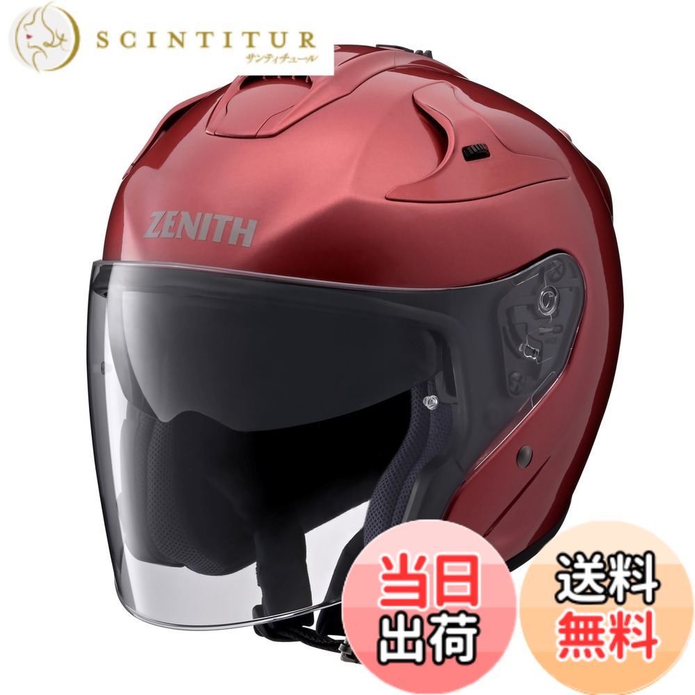 【送料無料】ヤマハ(Yamaha)バイクヘルメット ジェット YJ-17 ZENITH-P 色：05_メタリックレッド、サイズ：L｜サンティチュール