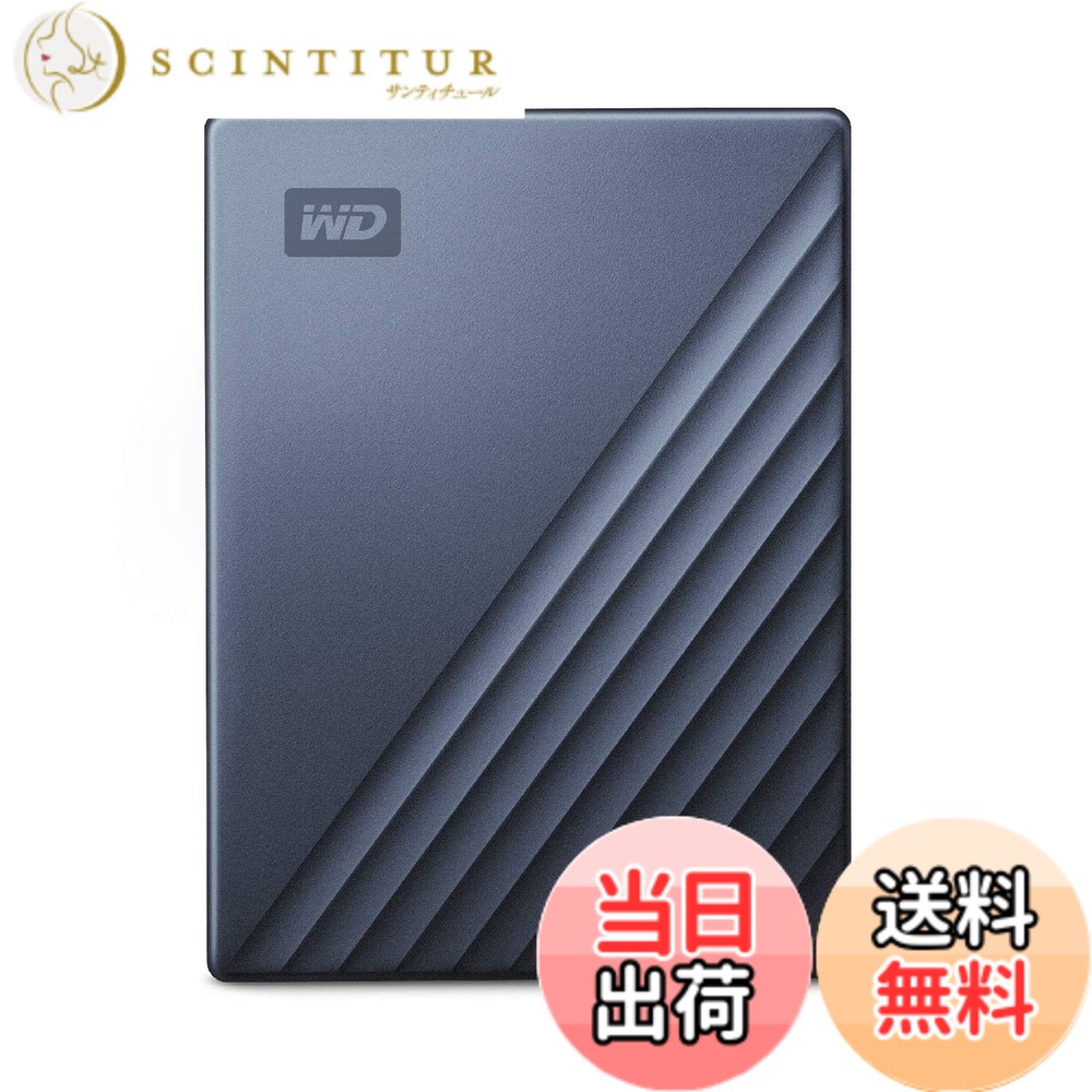 【貨物輸送無料】ウエスタンデジタル(Western Digital) WD 携帯型HDD 2結核症 USB Type-C 青碧 My Passport Ultra 2024 色：青碧、大いさ：2結核症