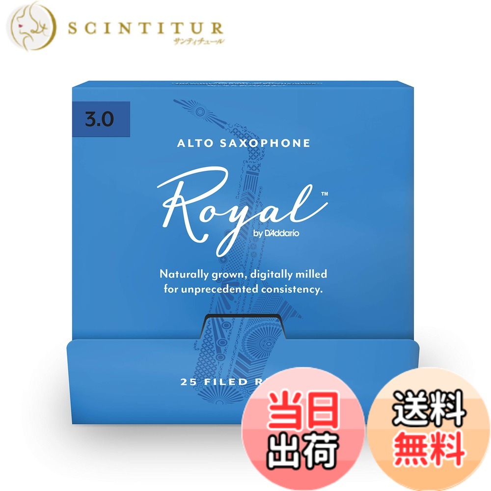 【送料無料】D'Addario WoodWinds ダダリオ リード アルトサックス用 ROYAL RJB 【国内正規品】 サイズ：硬さ:3.0｜サンティチュール