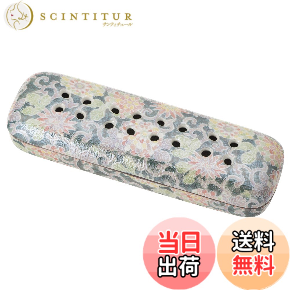 【貨物輸送無料】サンメニー 取り替えっこ用 網 小 寝かせる 線香皿 用 金属元素網 日本製 室内装飾に馴染む 今めかしい お 香 線香 焼香 はたご屋観念 仏具 今日このごろ仏壇 お仏壇 小 専用 お供え お焼香 線香立て インセンスホルダー コン 色：03) 色唐草、大きさ：2) 大 6.5x19.8x高さ3.6糎