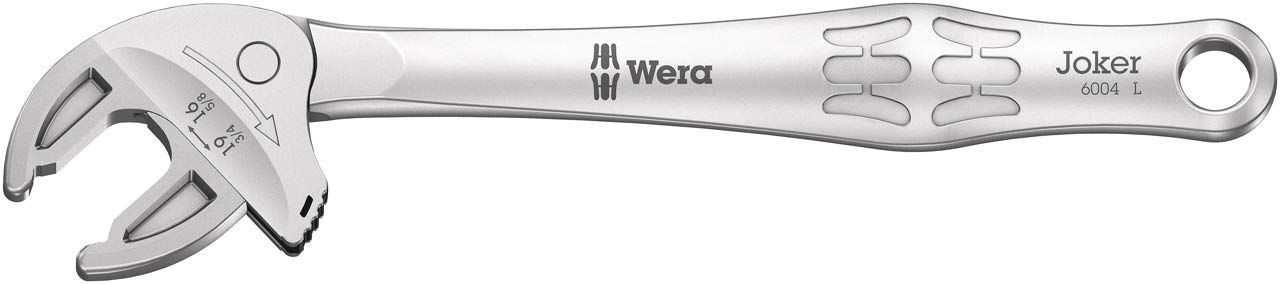 【貨物輸送無料】Wera 6004 Joker, self-setting spanner 色：しろがね色、大きさ：16-19 粍 (5/8\"-3/4\"")"