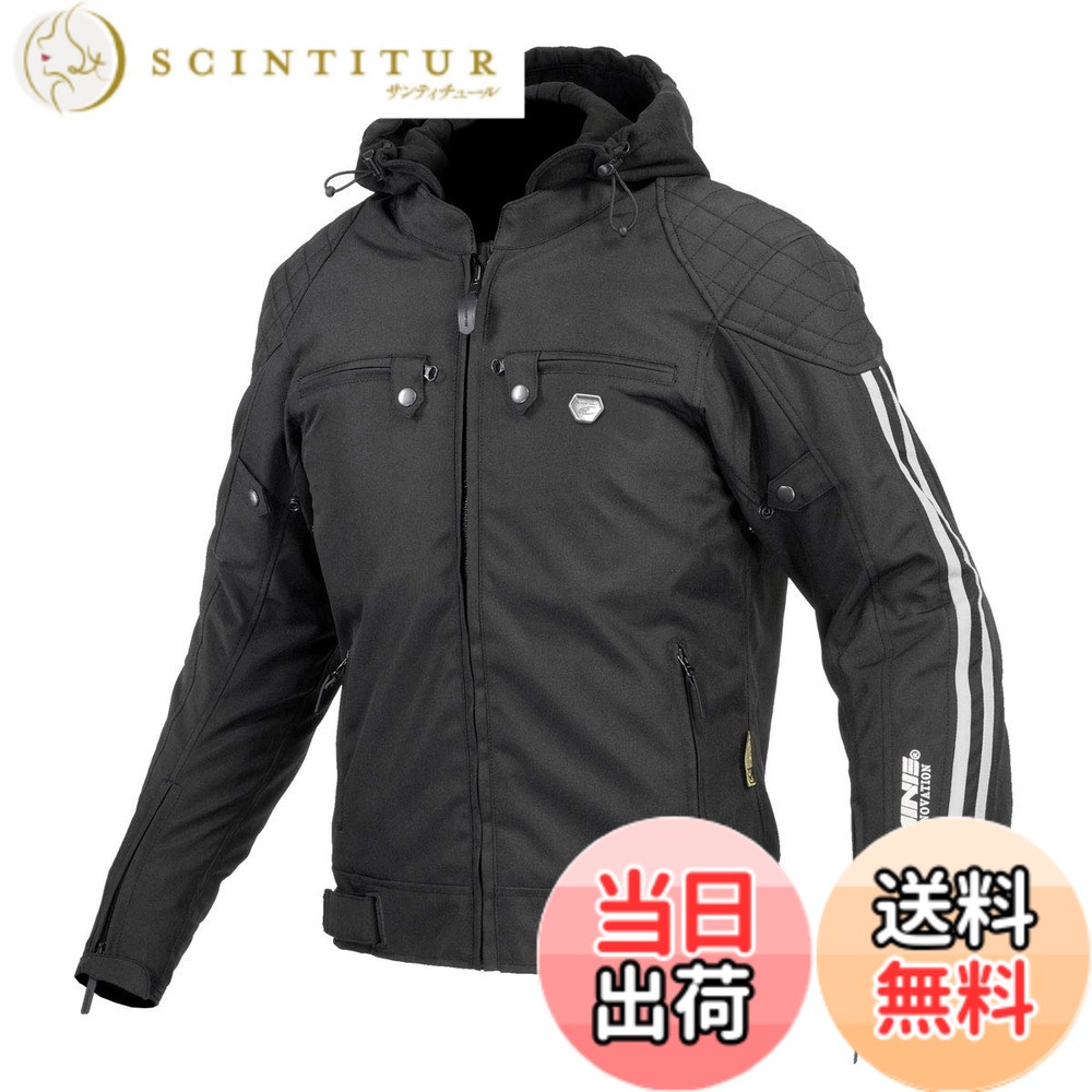 【送料無料】[コミネ] バイク プロテクトウインターパーカ 07-614 JK-614 色：ブラック、サイズ：3XL｜サンティチュール