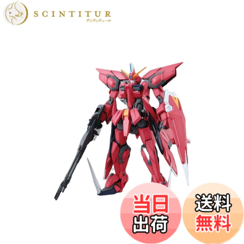 【送料無料】MG 機動戦士ガンダムSEED GAT-X303 イージスガンダム 1/100スケール 色分け済みプラモデル 色:レッド、サイズ:31.0 cm|サンティチュール