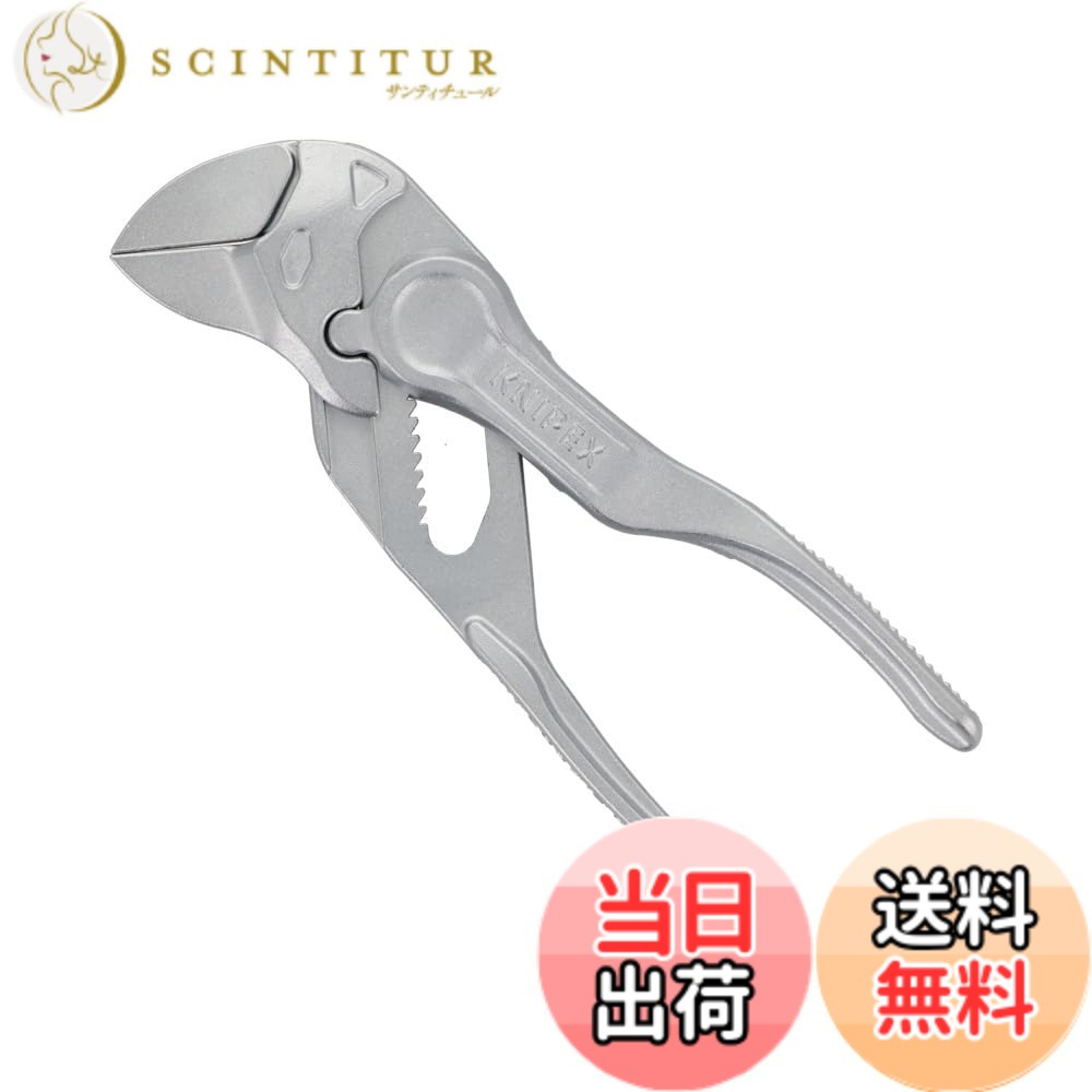 【貨物輸送無料】クニペックス KNIPEX 手のうち大きさ ペンチ鍵XS Pliers Wrench XS 8604-100BK 色：赤黒