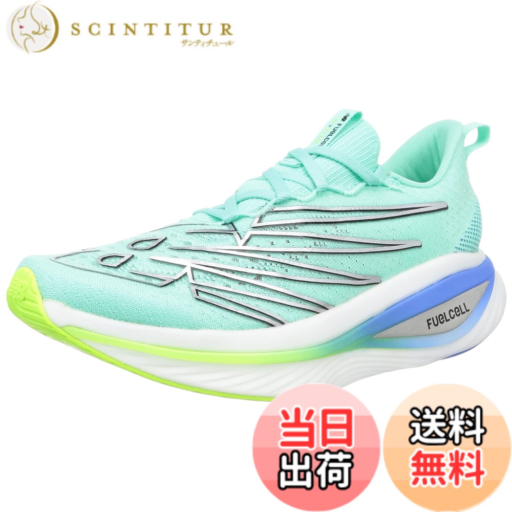 【送料無料】new balance(ニューバランス) レディース FuelCell SuperComp Elite v3ランニングシューズ 色:LT3(ブルー/グリーン)、サイズ:23.0 cm B|サンティチュール