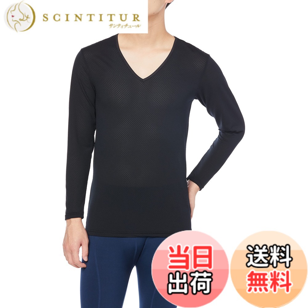 【貨物輸送無料】MILLET(ミレー) 通気アンダーウェアドライナミック スルー V ロング衣袂 DRYNAMIC THROUGH V LS Mメンズ 色：BLACK - NOIR、大きさ：S