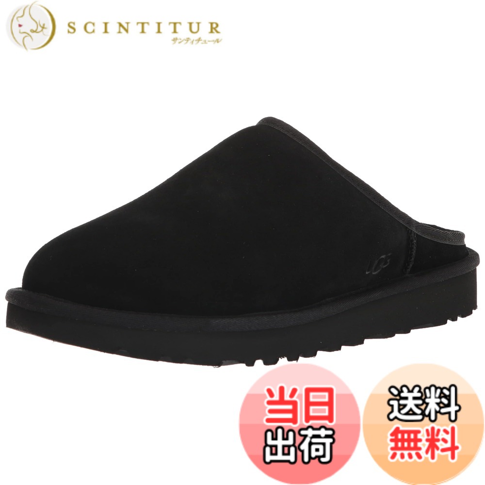 【貨物輸送無料】UGG メンズ M CLASSIC SLIP-ON家庭用スリッパ 色：黒いこと、大いさ：23.0 糎