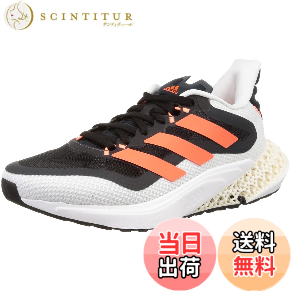 【送料無料】[アディダス] ランニングシューズ 4DFWDパルス 2.0 LWE82 メンズ 色：コアブラック/ソーラーオレンジ/ビームオレンジ(GX9281)、サイズ：25.0 cm｜サンティチュール