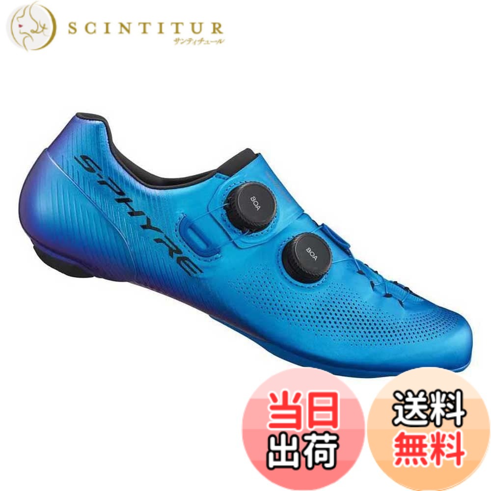 【送料無料】シマノ(SHIMANO) サイクリングシューズ SH-RC903 S-PHYRE 色：ブルー、サイズ：48(30.5cm)｜サンティチュール
