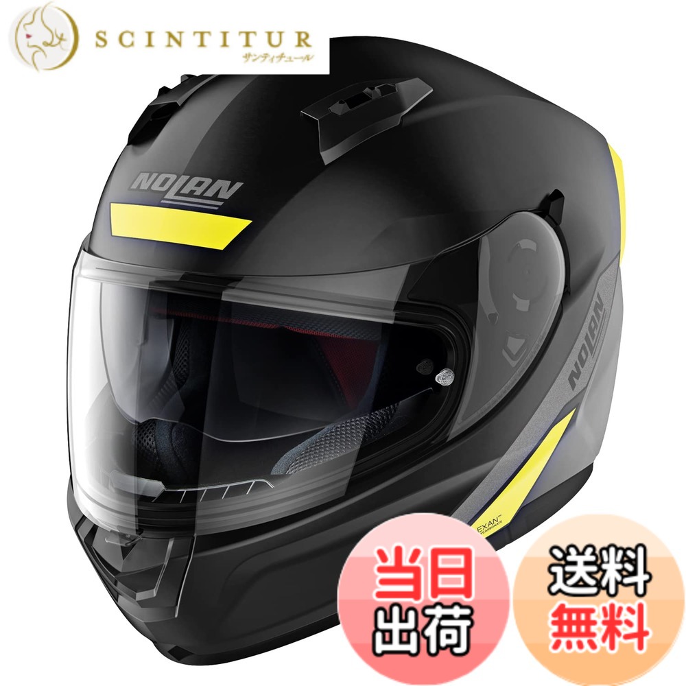 【貨物輸送無料】【国内置き目品】 NOLAN (ノーラン) 自動二輪車用 安全帽 盛りだくさん人間の顔 N60-6 色：ステープル(黄色/42)、大きさ：M