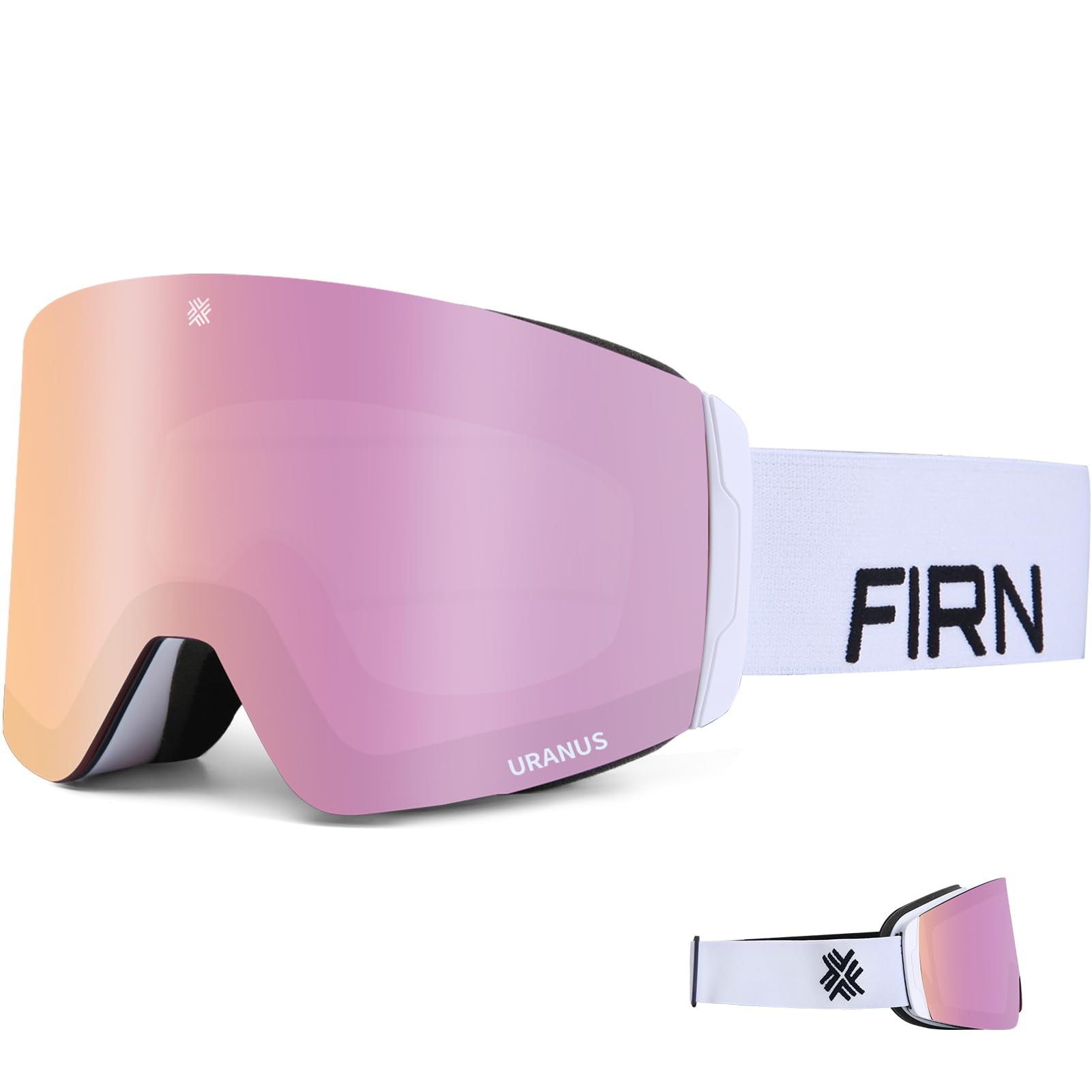 【貨物輸送無料】[FIRN] フィルン スノーゴーグル URANUS スキーの板 スノーボード ゴーグル ダブル水晶体 アジア填まる クイック水晶体取り替えっこ 曇り止め 眼鏡当て嵌める可 UVとり捨てる 気が大きい可視性 安全帽相応う 御機嫌対比 全天候相応う 日本置き目品 色：TICKLER PINK、大きさ：M