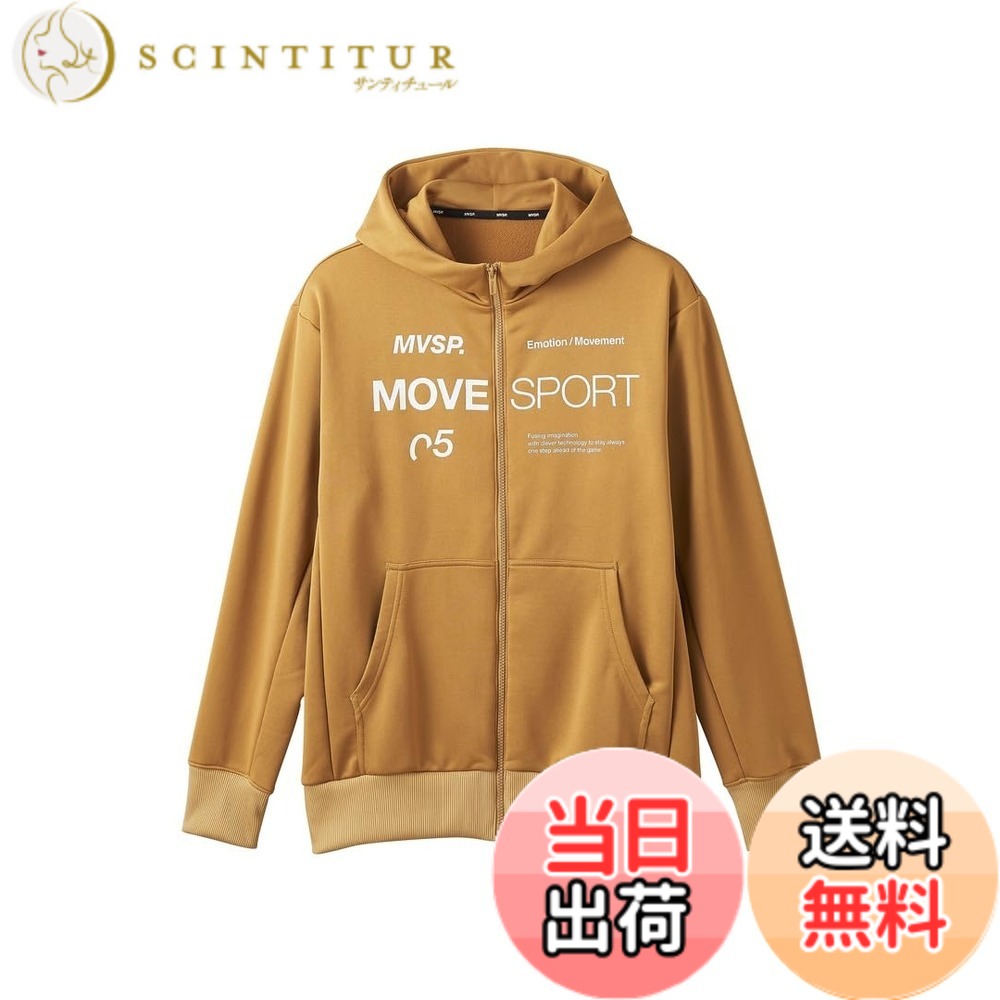 【貨物輸送無料】[デサント] 汗水 MOVESPORT ライトスムーススウェット フルジップフーディー 伸ばすこと 形づくる 駈けっくら 色：BG、大きさ：M
