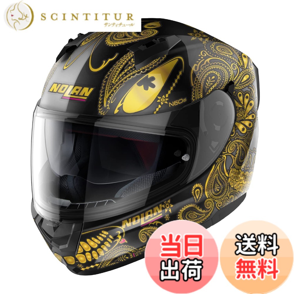【送料無料】【国内正規品】 NOLAN (ノーラン) バイク用 ヘルメット フルフェイス N60-6 色：RITUAL/ゴールド66、サイズ：L｜サンティチュール