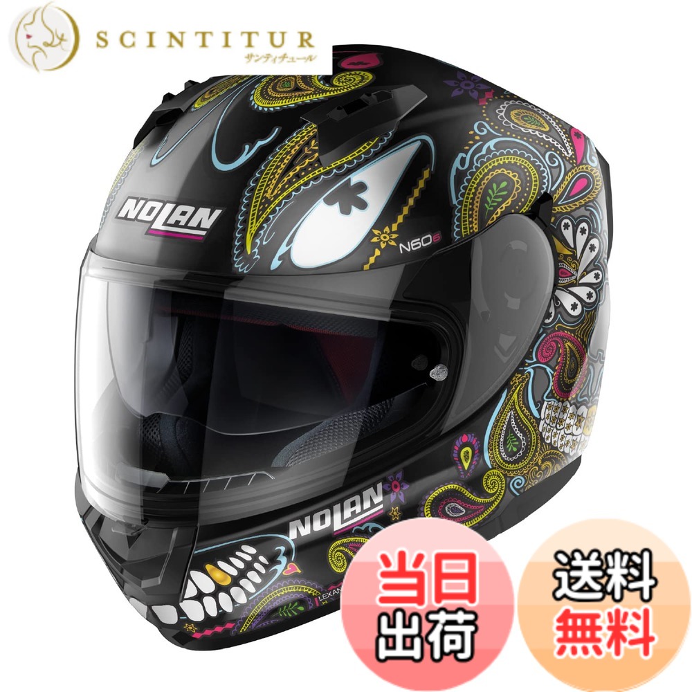 【貨物輸送無料】【国内置き目品】 NOLAN (ノーラン) 自動二輪車用 安全帽 盛りだくさん人間の顔 N60-6 色：RITUAL/マルチ67、大きさ：S