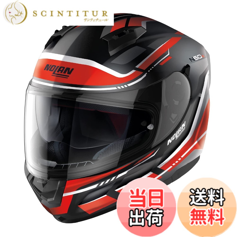 【貨物輸送無料】【国内置き目品】 NOLAN (ノーラン) 自動二輪車用 安全帽 盛りだくさん人間の顔 N60-6 色：LANCER/赤いこと62、大きさ：XL