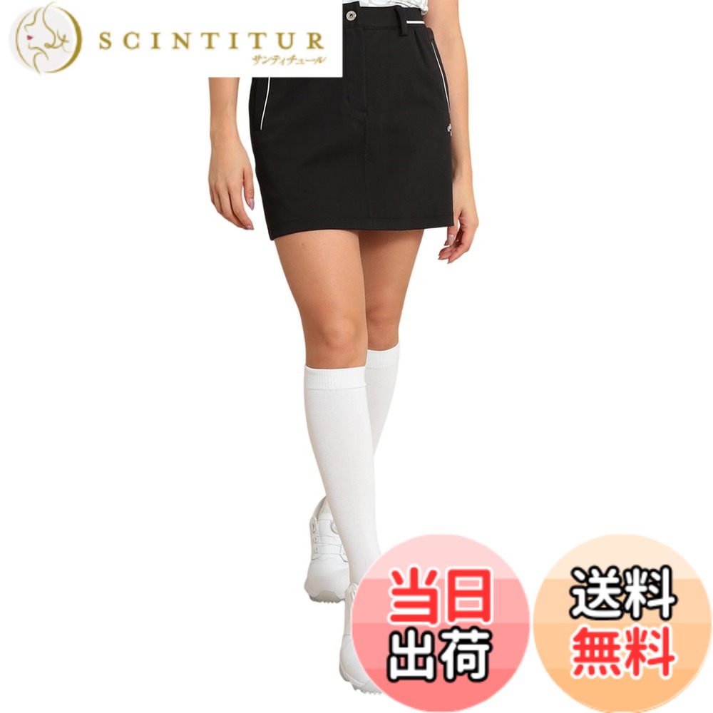 【貨物輸送無料】[キャロウェイ] レディース 撥水 スコート(第一義的・8WAY伸ばすこと) / ゴルフ / C24128200レディース 色：1010_黒いこと、大きさ：S