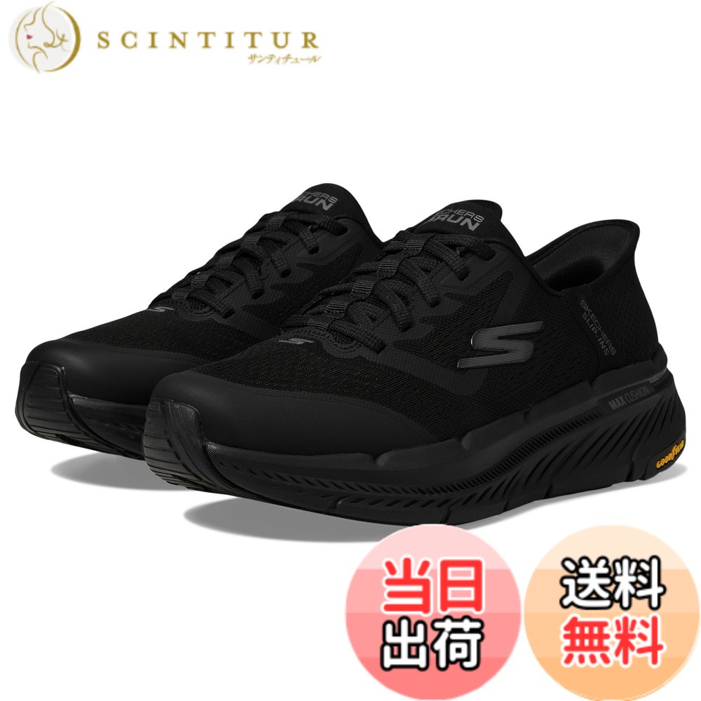 【貨物輸送無料】SKECHERS(スケッチャーズ) メンズ Max Cushioning Premier 2.0 Ascendant Ii Hands Free Slip-insスニーカーブーツ 色：黒いこと/黒いこと、大きさ：25.5 珊