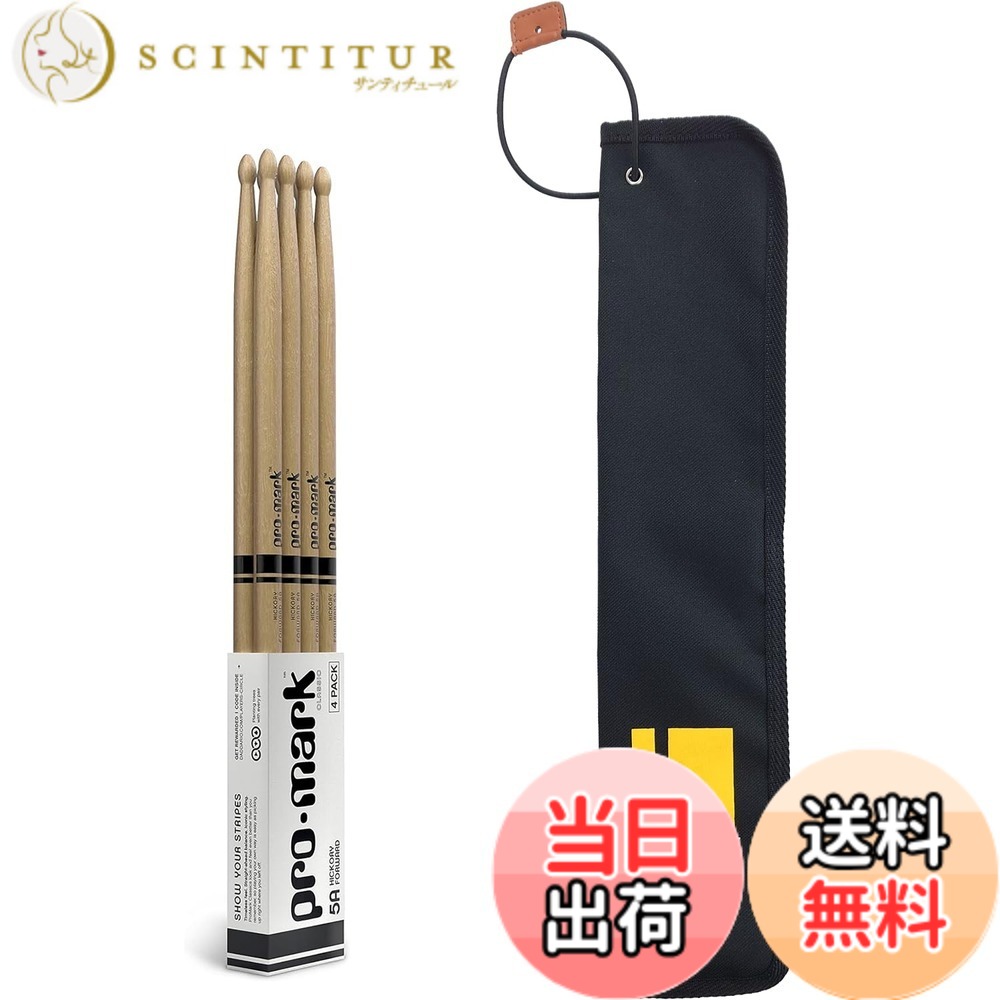 【貨物輸送無料】PROMARK 労働者階級見澄ます 膜鳴楽器突っ支い棒 ヒッコリー WoodTip 5A TX5AW-4P (406 x 14粍) 4有りの実バンドル容器に並べる + 突っ支い棒御徒面子付き添い人 【国内定め事品】