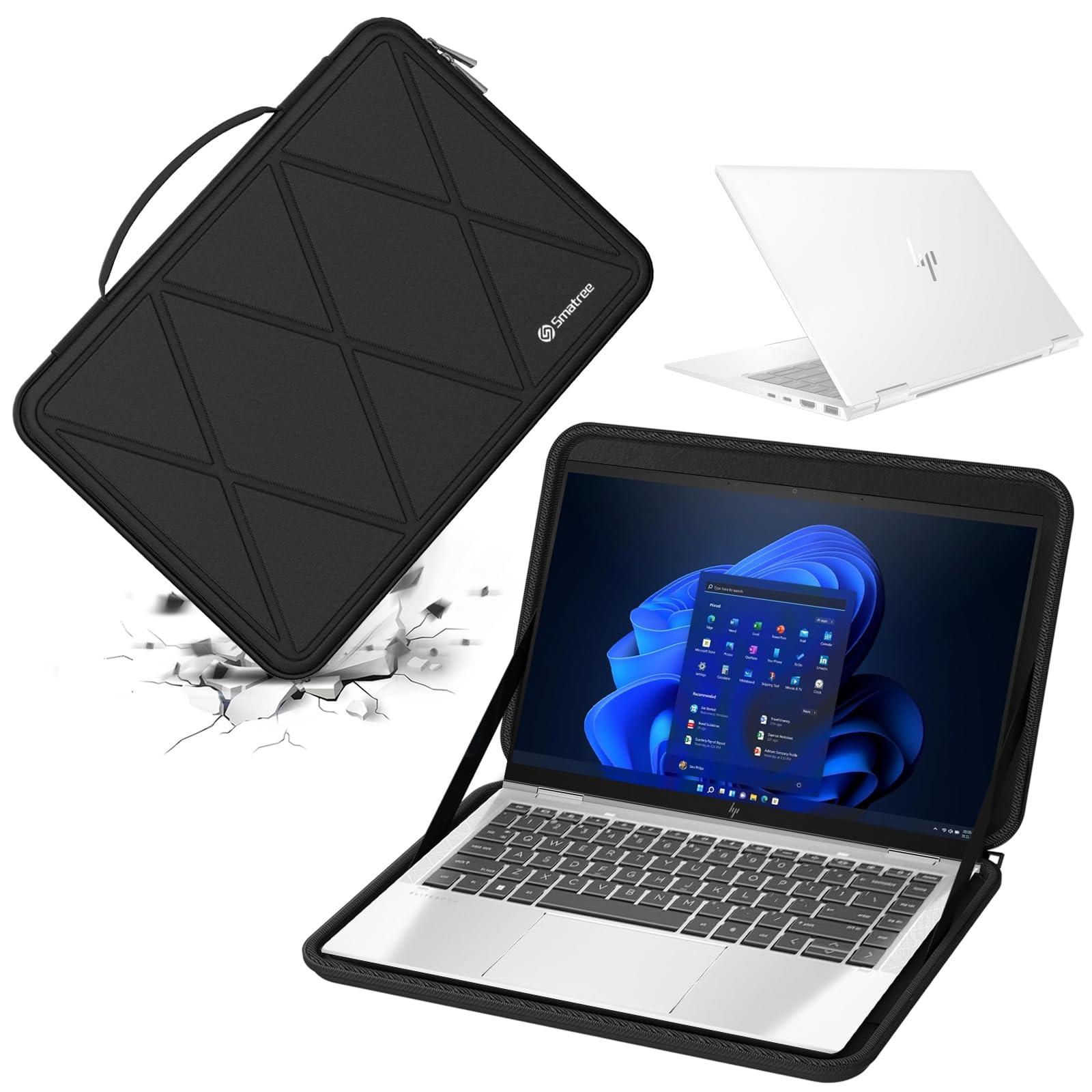 【貨物輸送無料】Smatree 捉え所の無い EVA 防御すること衣袂容れもの HP さあ美いの一番用 色：Xつづき物-黒いこと、大いさ：For HP 13.3in(X8030)