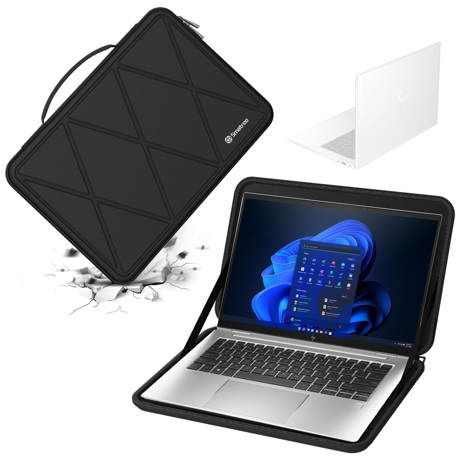 【貨物輸送無料】Smatree 捉え所の無い EVA 防御すること衣袂容れもの HP さあ美いの一番用 色：Xつづき物-黒いこと、大いさ：For HP 14in(X8248-2)