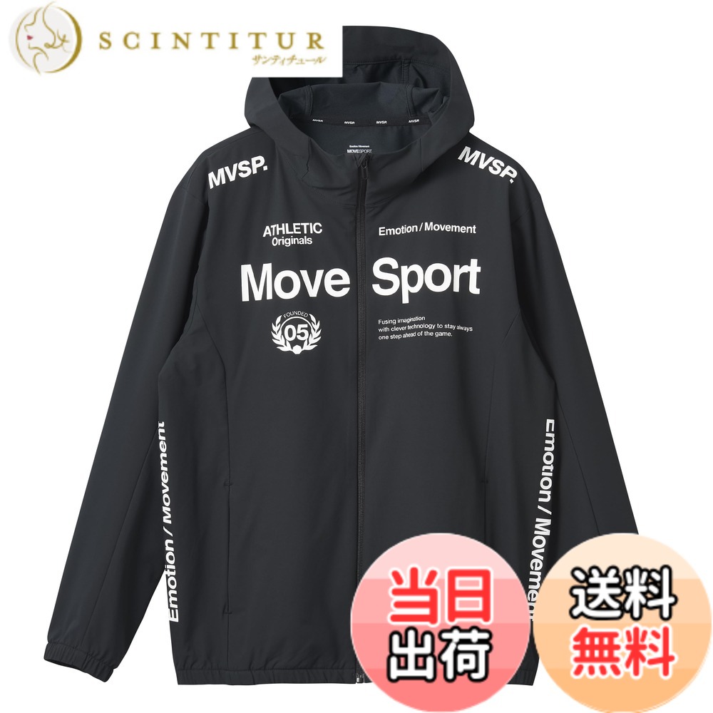 【貨物輸送無料】[デサント] プルオーバー MOVESPORT 【石川祐希着付ける模範例あり】 AIRY TRANSFER ともし火ウォーム フルジップフーディー 軽さ 4WAY伸ばすこと 保温 はっ水 形づくる 駈けっくら 色：BK00(ST4FJK21M)、大きさ：O