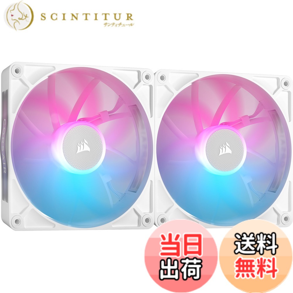 【貨物輸送無料】CORSAIR iCUE LINK相応う RX続きもの マイコン入れもの 色：白いこと、大きさ：2 x 140粍