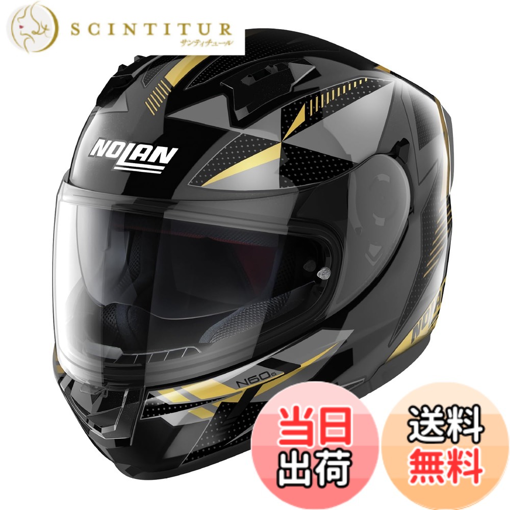 【貨物輸送無料】【国内置き目品】 NOLAN (ノーラン) 自動二輪車用 安全帽 盛りだくさん人間の顔 N60-6 色：WIRING(ゴールド/75)、大きさ：XL