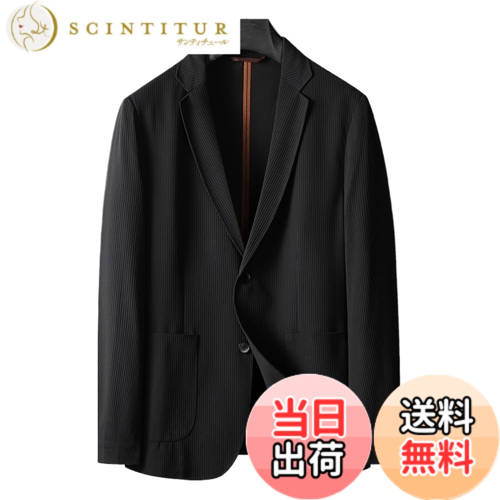 【貨物輸送無料】[Ｒｏｒｔｙｎｏ] 伸ばすこと背広 メンズ 夏 テーラードジャケット 薄っぺら 心地好いスポーツジャケット 商行為 アウター 夏時上衣 冷感 サラサラ 軽さ 通気性 フォーマル 二つ名取り草 ゆったり 通い 日焼打ちきり 空調設備打つ手 色：黒いこと2024、大きさ：M