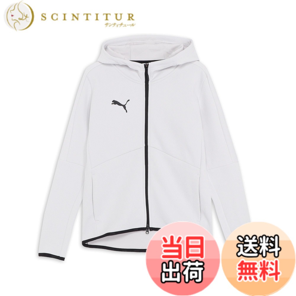 【送料無料】PUMA(プーマ) サッカー フットボール 吸収速乾 パーカー フーディ&mdash;PUMAFTBL TRAVEL フーデットスウェット JKT 660131メンズ 色：25年秋冬カラー フェザー グレー(33)、サイズ：XL｜サンティチュール