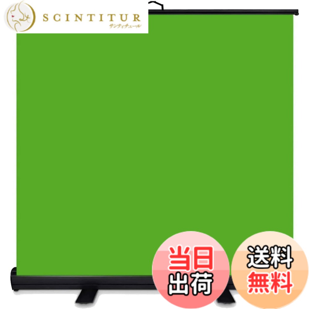 【送料無料】WASJOYE 自立式 背景布 白 2m 高さ調整 安定 しわになりにくい 写真館 就活 証明写真 撮影用 背景スクリーン 色：グリーン-2mx2m、サイズ：200x200cm｜サンティチュール