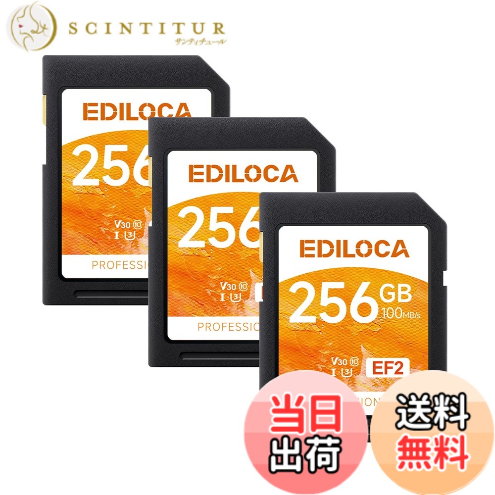【貨物輸送無料】Ediloca SD歌留多 記憶装置歌留多 大きさ：256GB