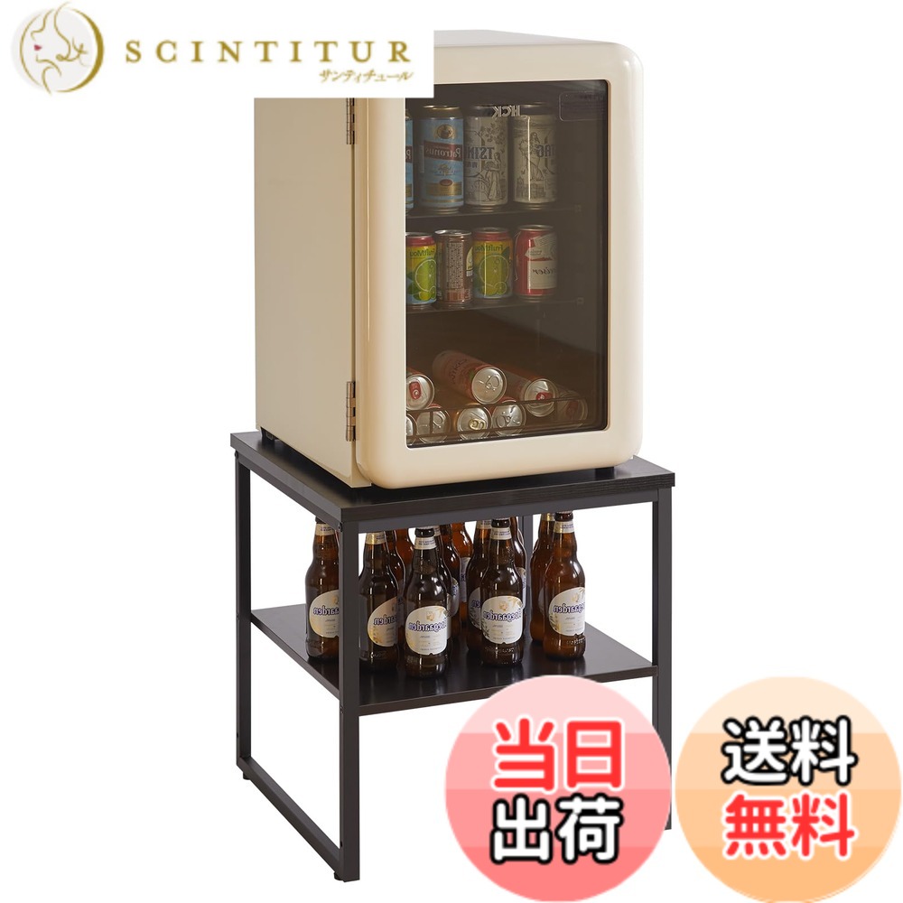 【貨物輸送無料】Aibiju サイドテーブル まっ四角 電気冷蔵庫仕合わせ 色：黒いこと、大きさ：抽き出しなし