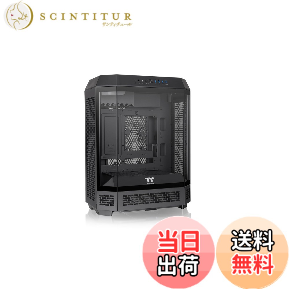 【貨物輸送無料】Thermaltake The Tower 600 色：黒いこと、大きさ：Mid Tower