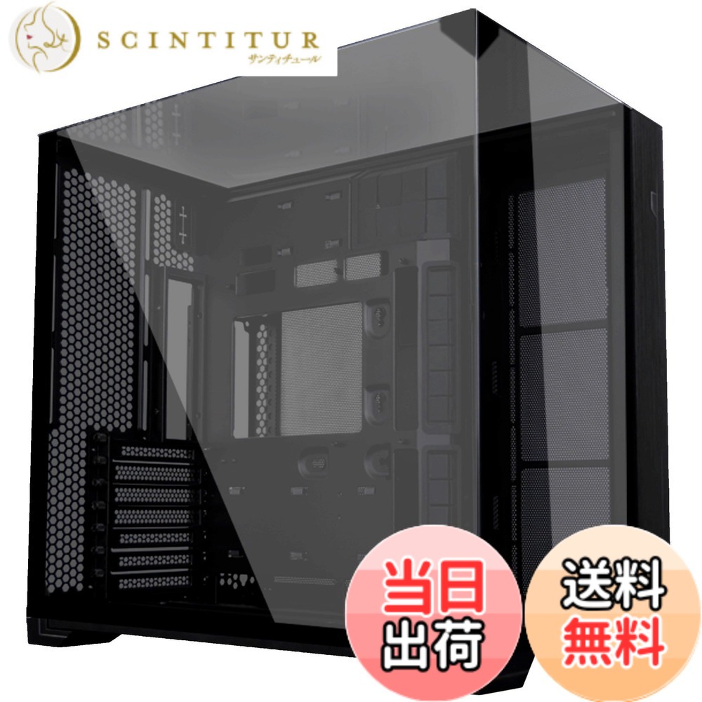 【貨物輸送無料】LIANLI うしろ側コネクトATX相応う真っただ中楼観マイコン入れもの O11 Vision Compact 色：黒いこと