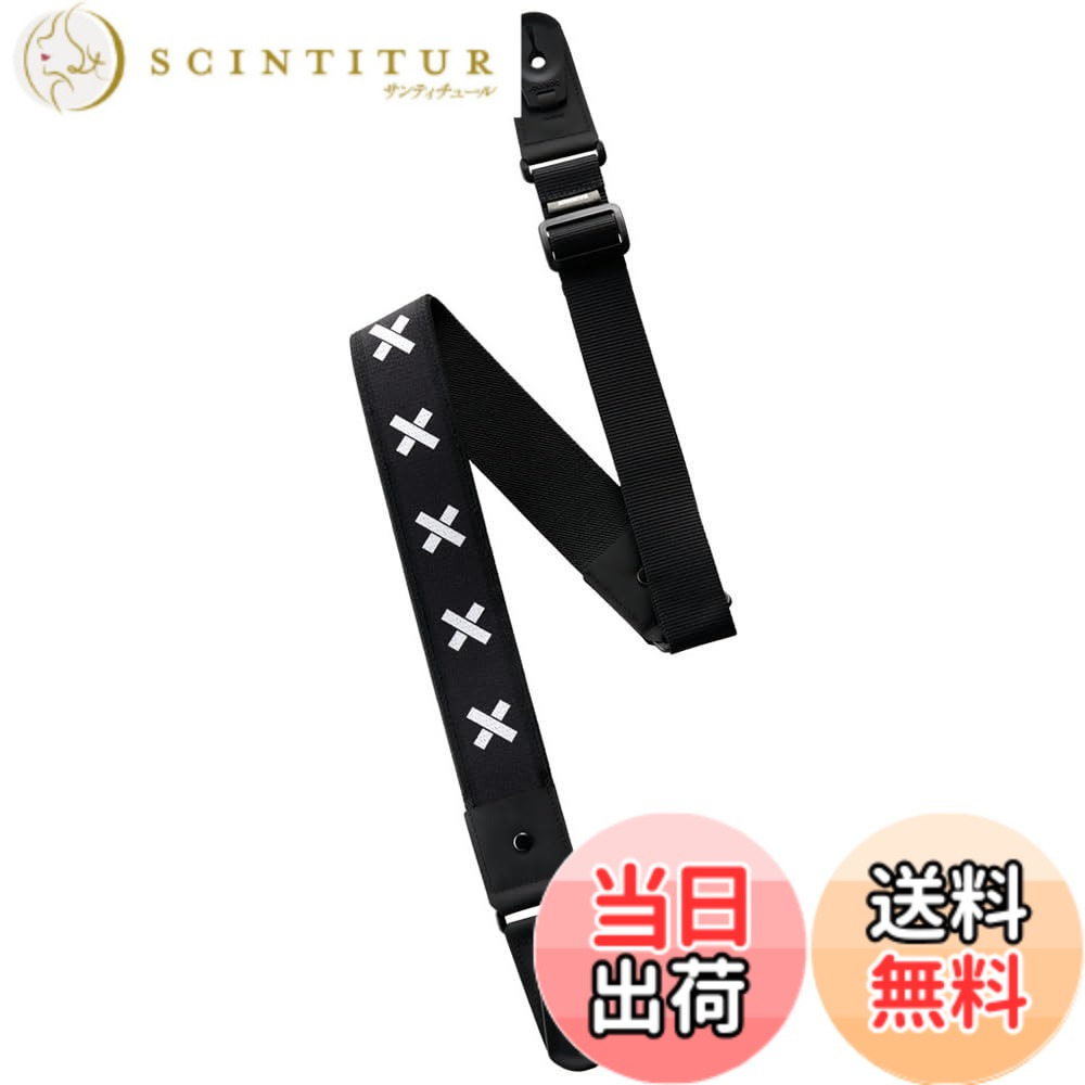 【送料無料】basiner ベイシナー ギターストラップ DURA STRAP VITALGRIP 色:White Cross|サンティチュール