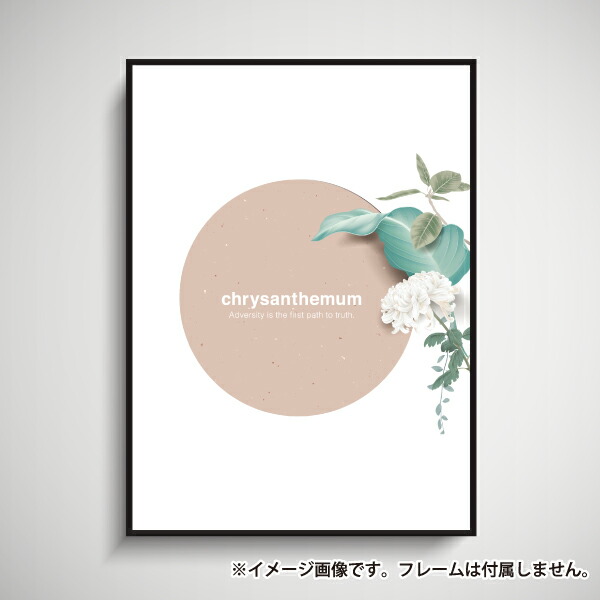 楽天市場 ボタニカル 花 菊 シンプル かわいい カフェ イラスト おしゃれ 玄関 雑貨 一人暮らし おうち時間 北欧 インテリア アート ポスター A1サイズ 大きい 備品販促二郎