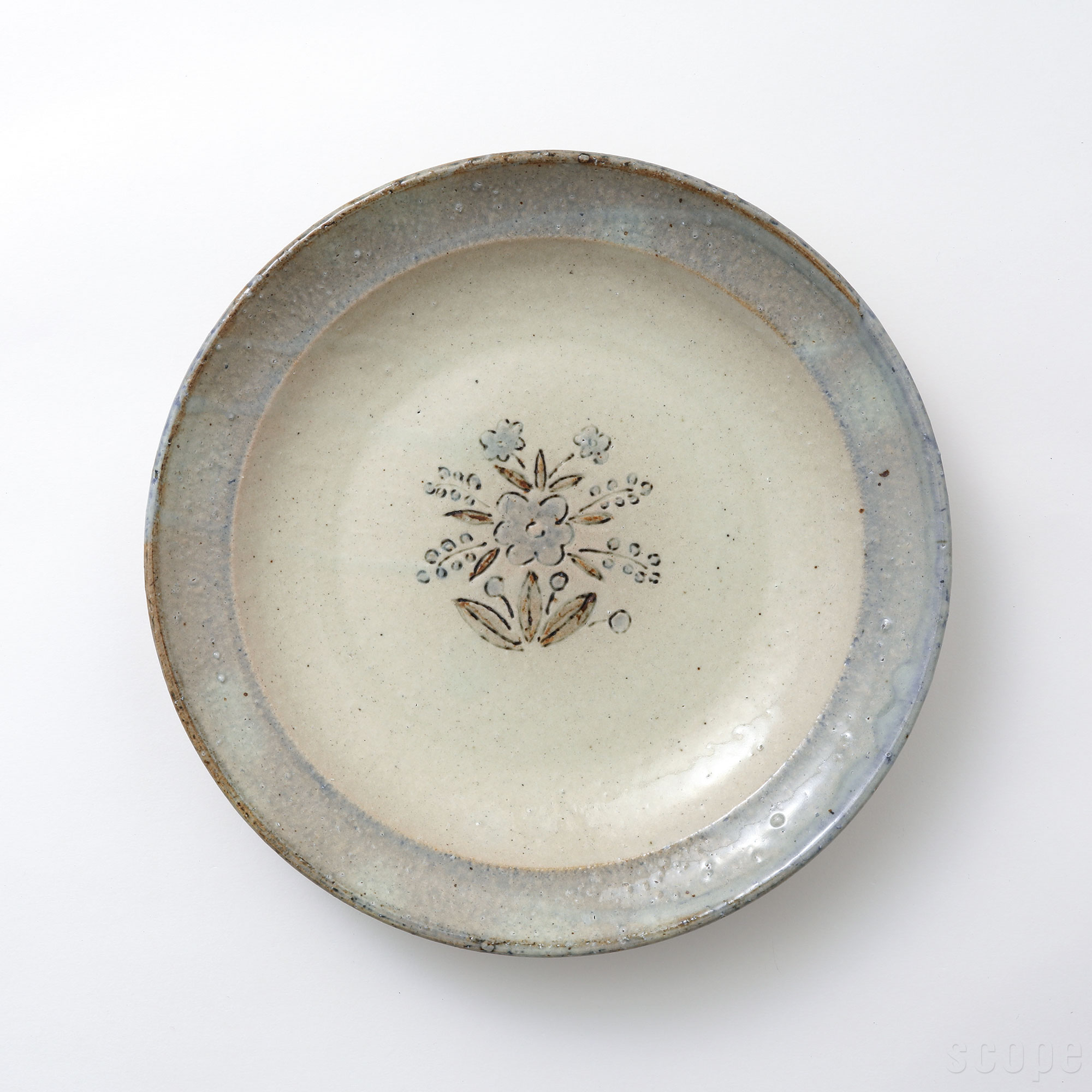 【15,000円購入につき東屋ノベルティ対象商品】 【0261】東屋 / 伊賀石本 花絵皿 七寸半 秋の束
