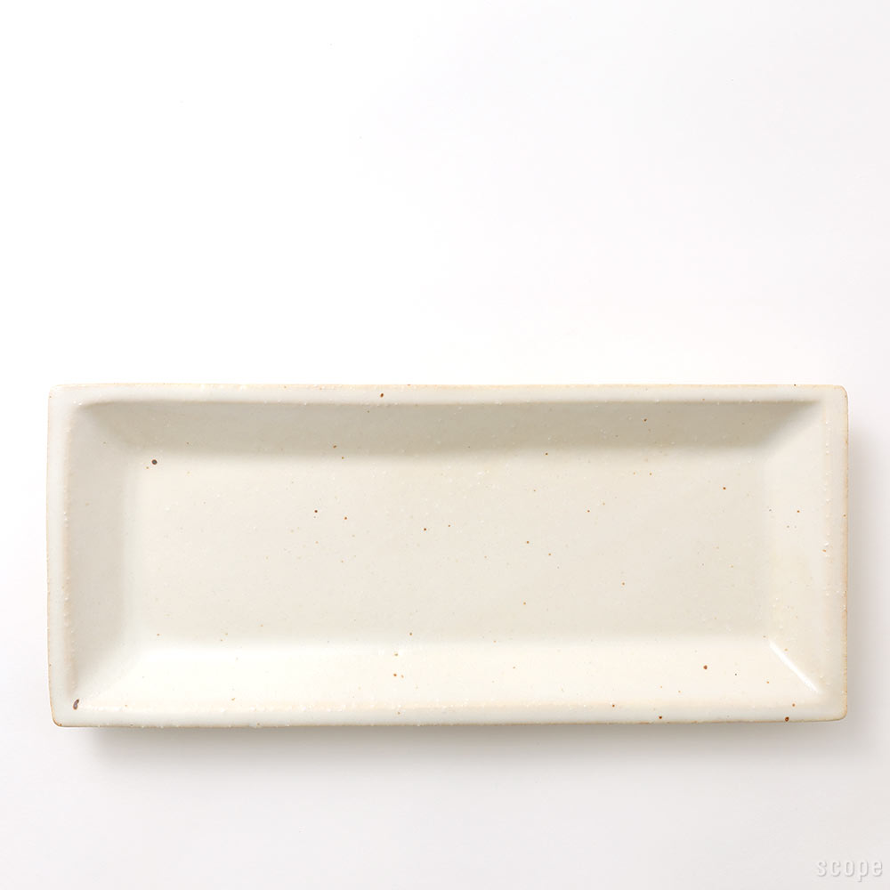 【15,000円購入につき東屋ノベルティ対象商品】 【0042】東屋 / 伊賀 長角皿 志野