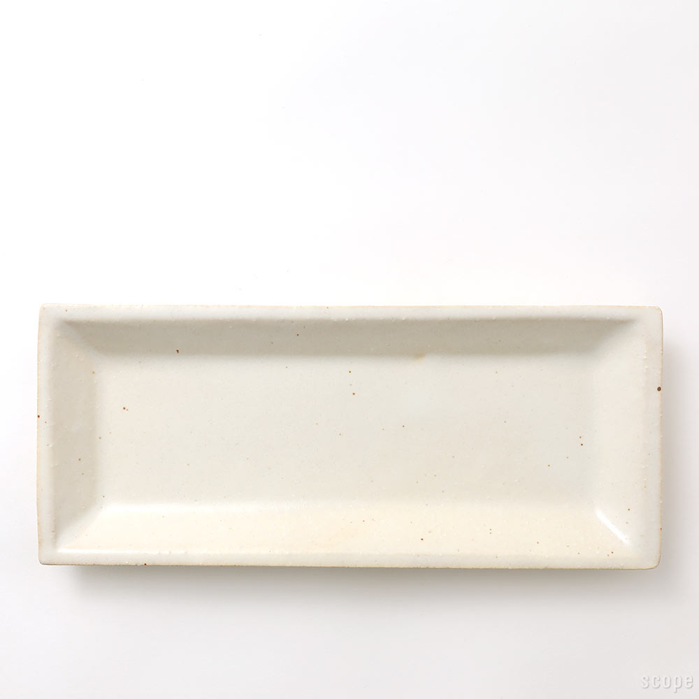 【15,000円購入につき東屋ノベルティ対象商品】【0051】東屋 / 伊賀 長角皿 志野｜scope version.R