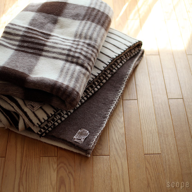 Ecola ウールブランケット Lサイズ　ブラウン系2枚セット Ecola ウールブランケット Lサイズ ブラウン系2枚セット Ecola ウール