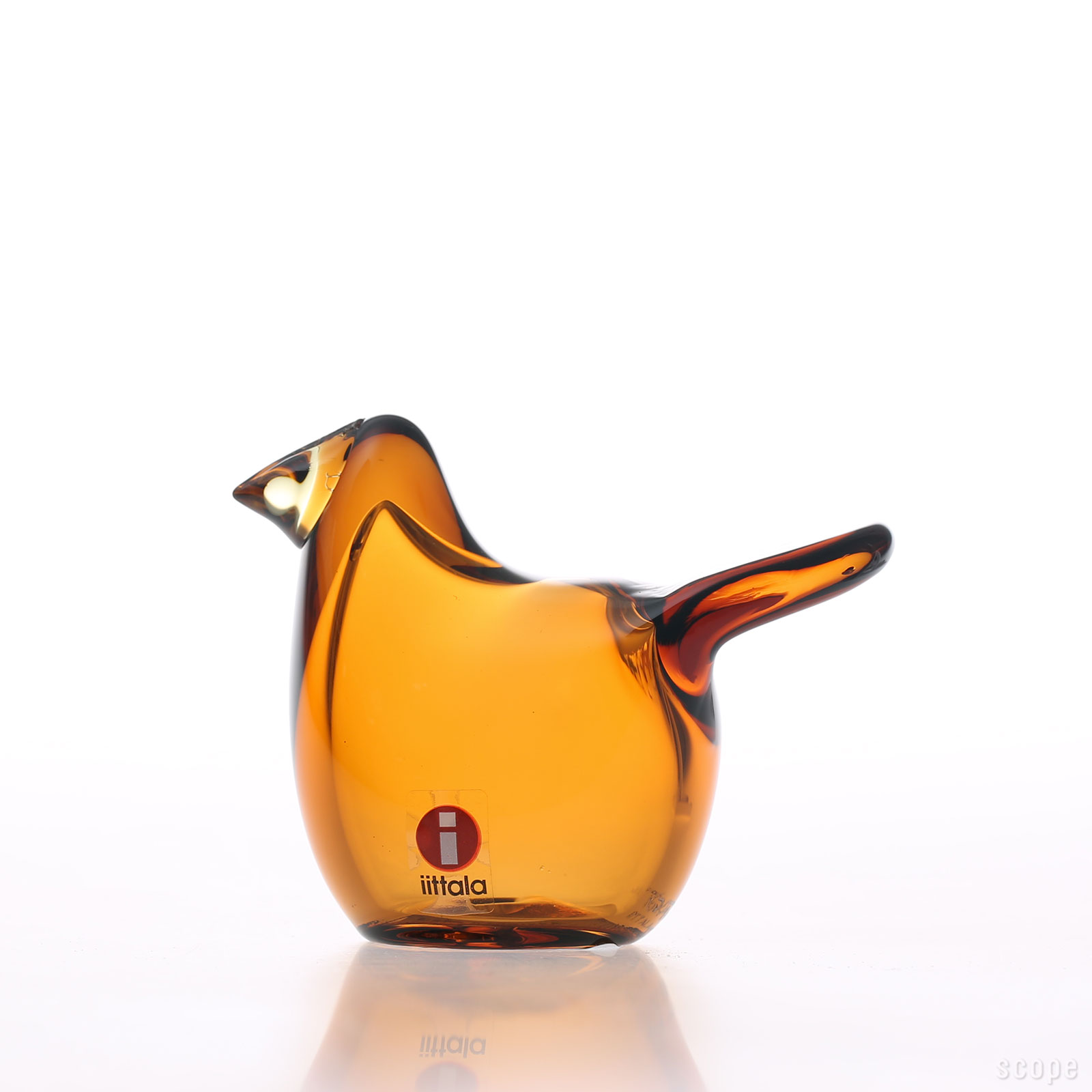【１点購入につきオリジナルノベルティ プレゼント】【0130】イッタラ / バード バイ オイバ トイッカ Sieppo コッパー&times;レモン [iittala / Birds by Oiva Toikka]｜scope version.R